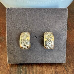 14KYG Vintage Wedding Band Stud Earrings